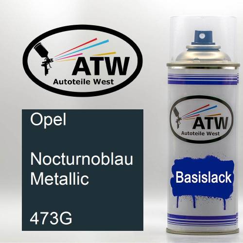 Opel, Nocturnoblau Metallic, 473G: 400ml Sprühdose, von ATW Autoteile West.